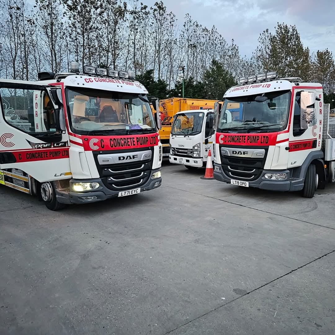 Line pump setup at residential project